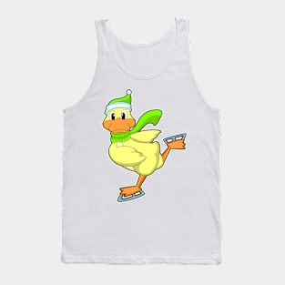 Duck at Ice skating with Ice skates Tank Top